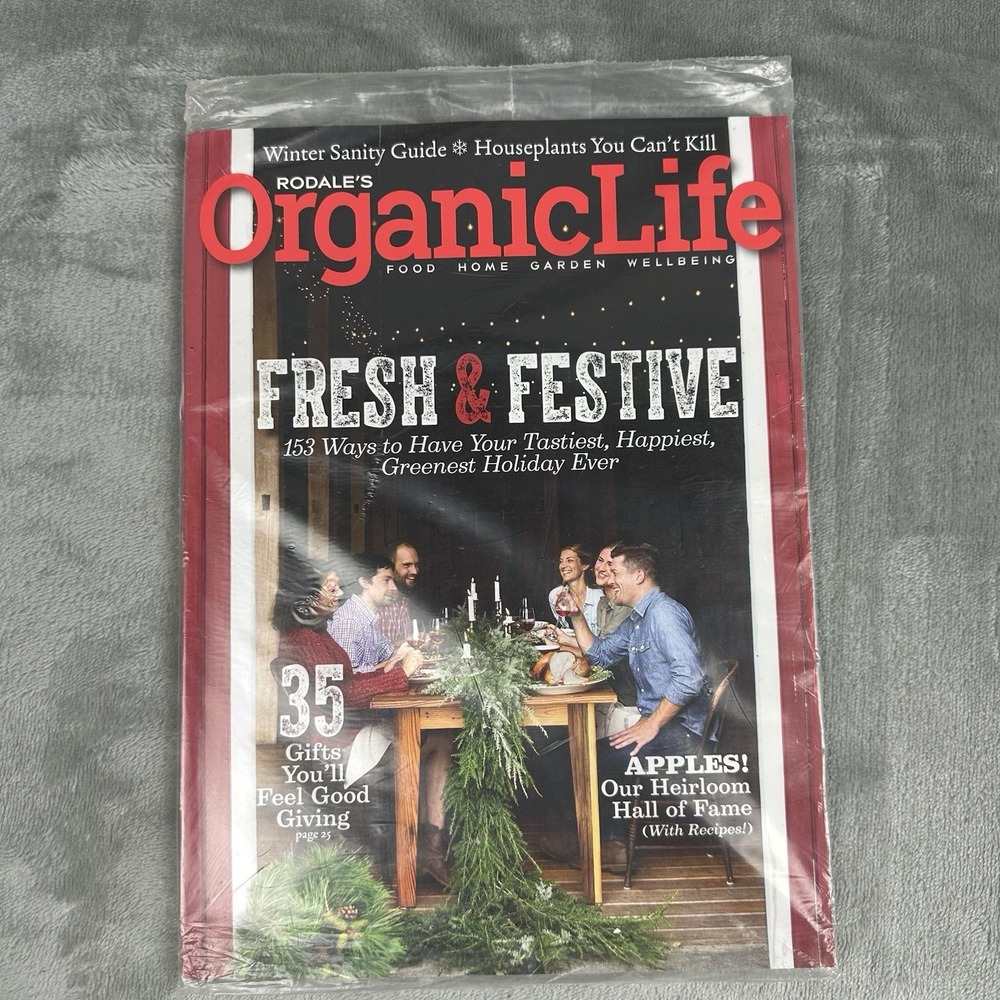 Rodale's Organic Life Magazine November /December 2015 Winter Festive Apples NEW